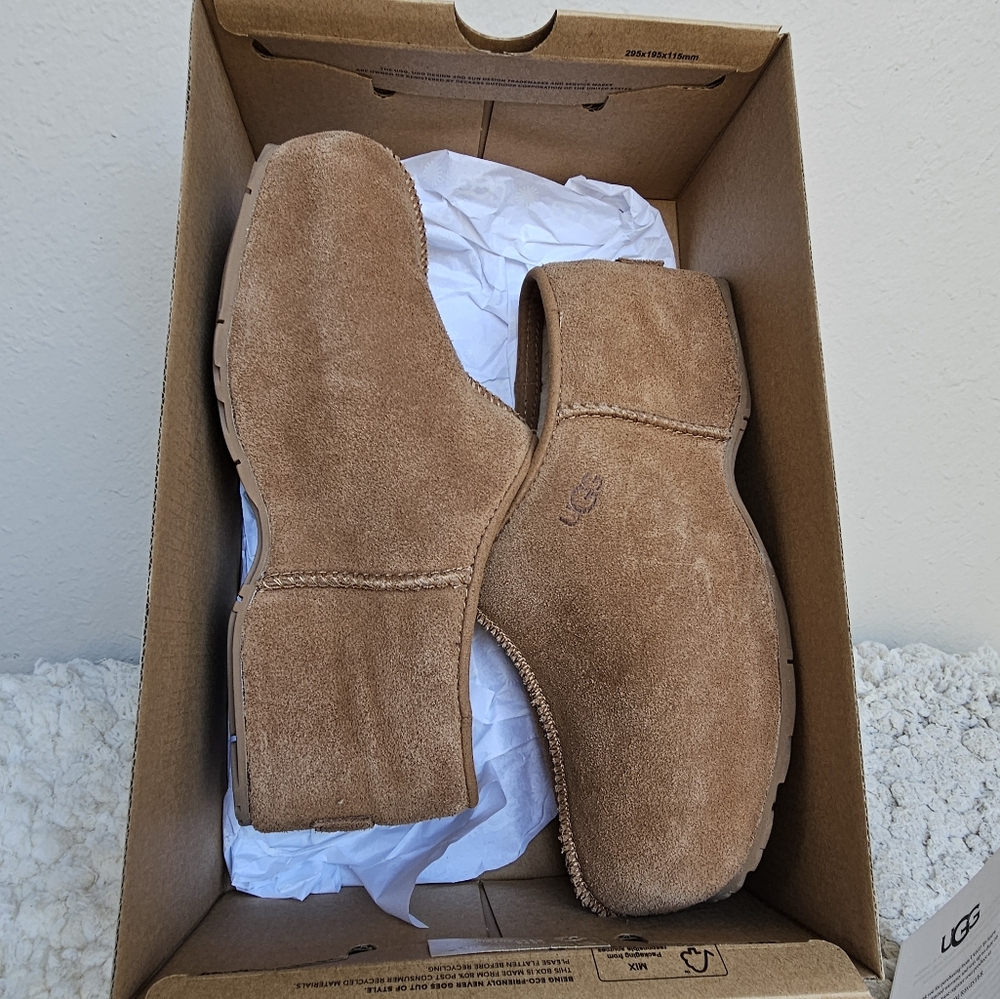 UGG Chestnut Suede Clogs